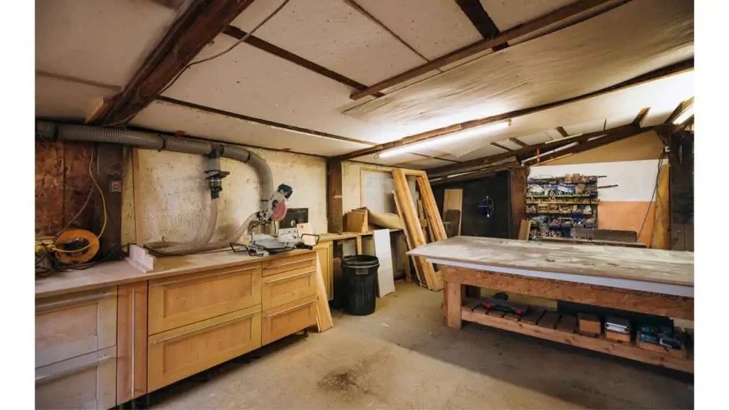 Workbench Inside Your Pole Barn Storage 